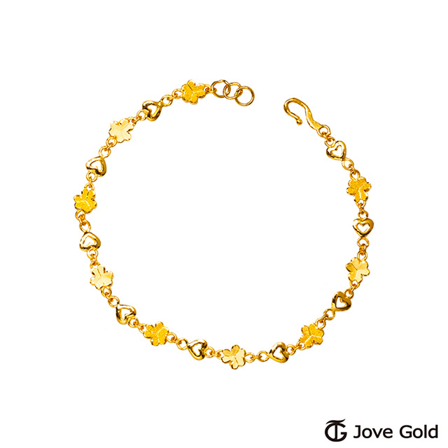 JoveGold漾金飾 美麗關係黃金手鍊-雙面設計