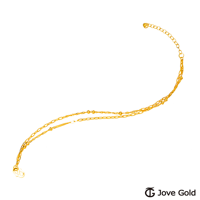 JoveGold漾金飾 軌跡黃金手鍊-雙鍊款