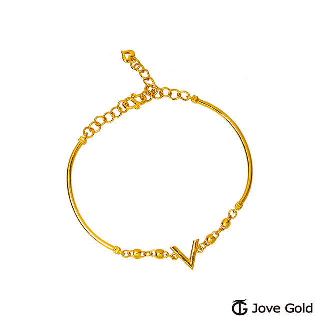 JoveGold漾金飾 關於你黃金手環