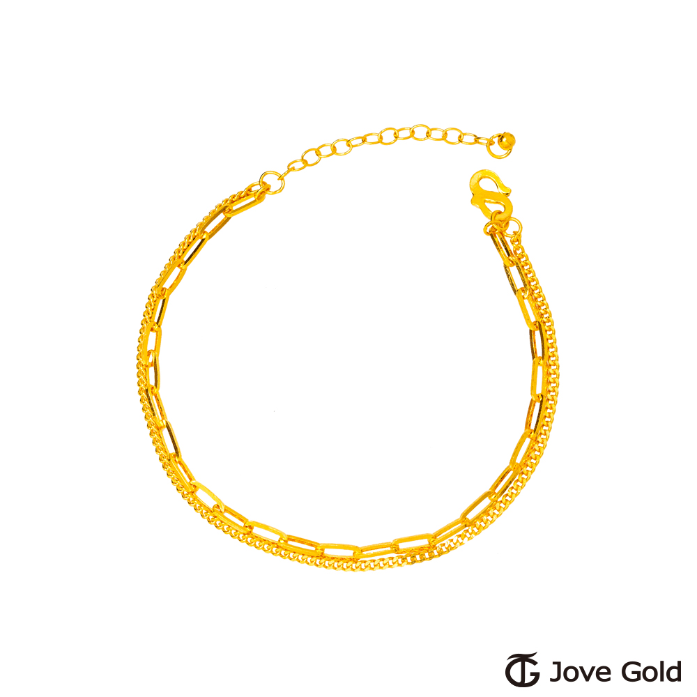 JoveGold漾金飾 關於未來黃金手鍊-雙鍊款