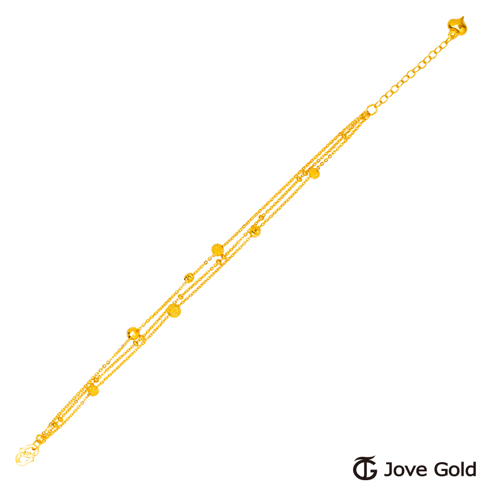JoveGold漾金飾 快樂的意義黃金手鍊