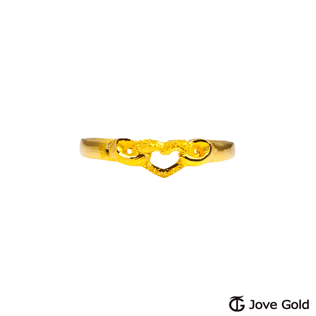 Jove Gold漾金飾 依偎的心黃金戒指