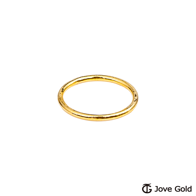 JoveGold漾金飾 品味生活黃金戒指-亮面實心版