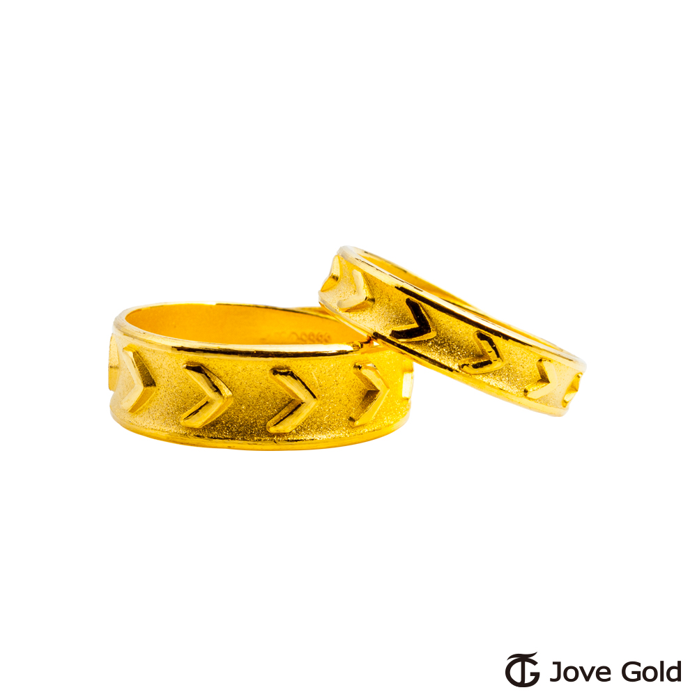 JoveGold漾金飾 命中註定黃金成對戒指