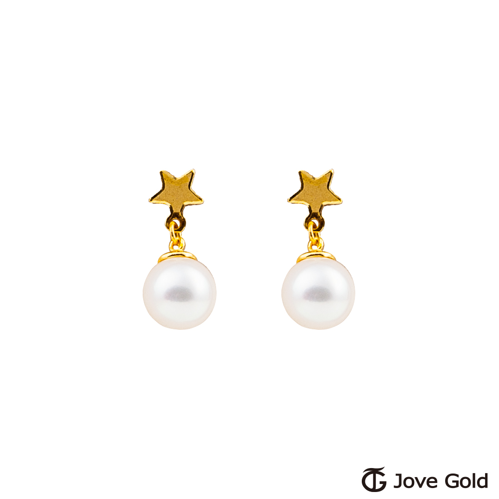 Jove Gold 漾金飾 天籟天然珍珠黃金耳環