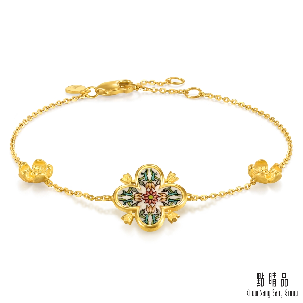 點睛品 V&A博物館系列 古典印花 黃金手鍊