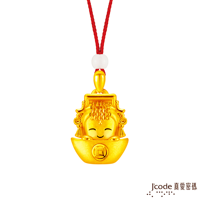 J’code真愛密碼 大甲媽旺財媽祖黃金墜子-立體硬金款 送項鍊