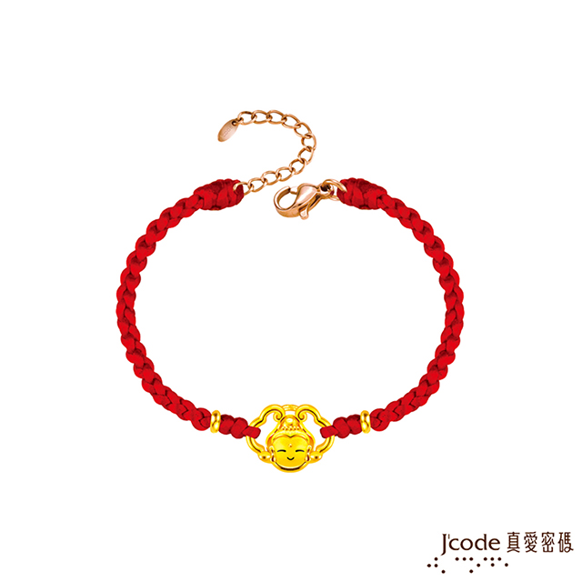 J’code真愛密碼金飾 大甲媽 如有神助觀音硬金編織手鍊