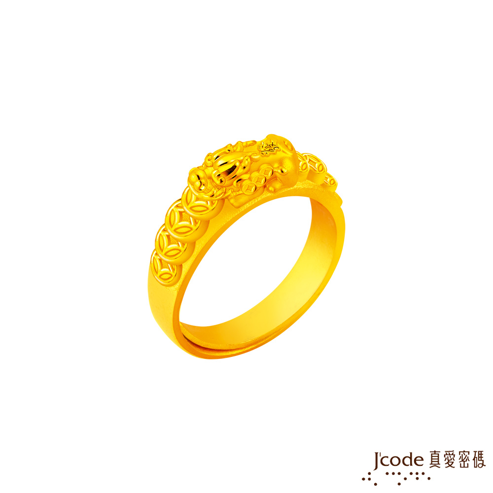 J’code真愛密碼金飾 錢多多貔貅黃金男戒指