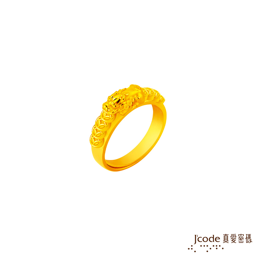 J’code真愛密碼金飾 錢多多貔貅黃金女戒指