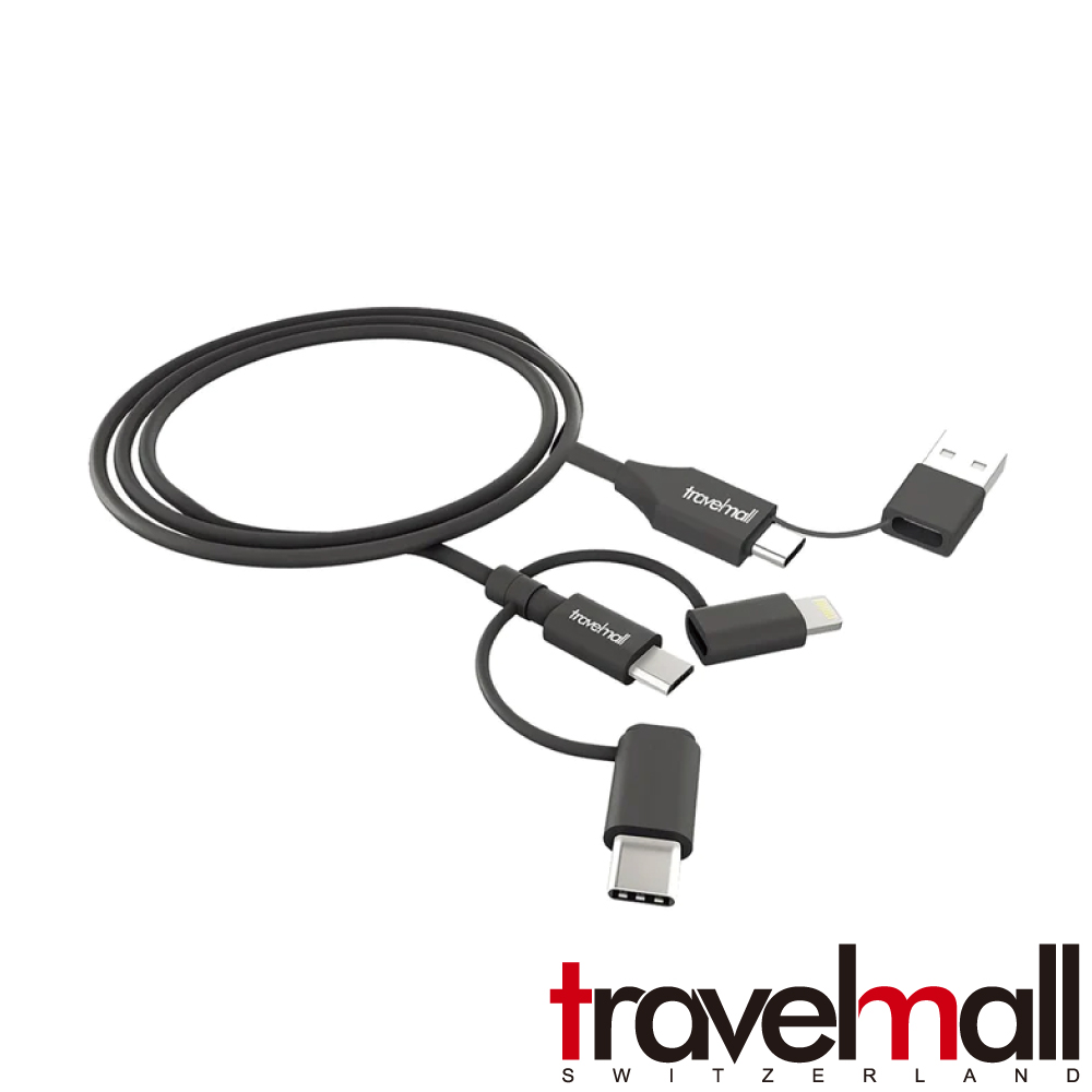 Travelmall 5in1 Type-C / USB-A 1M 數據/快充線-黑