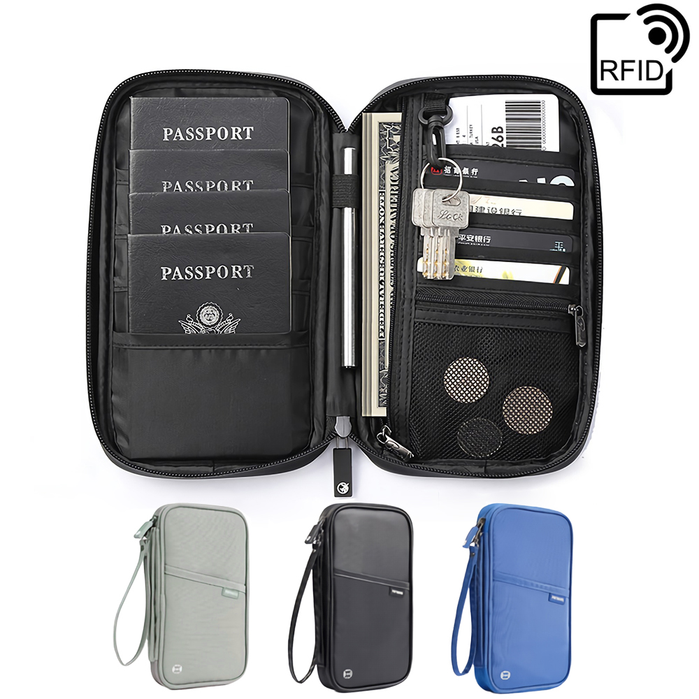 P.travel RFID防盜刷防掃描護照包 大容量長夾 NFC防側錄 旅遊旅行收納包證件夾護照夾防盜包