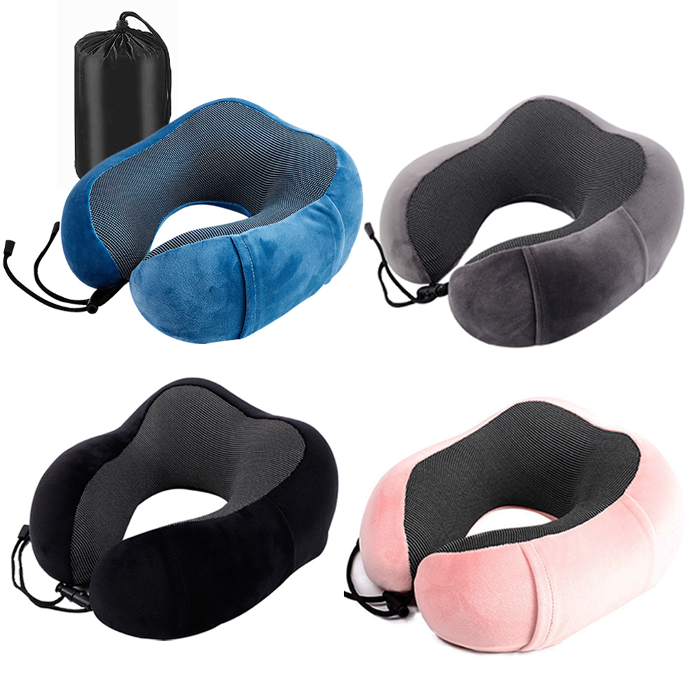 Tourway 駝峰護頸枕 慢回彈記憶棉 磁布U型枕 可扣可壓縮收納 飛行旅遊旅行 午睡枕
