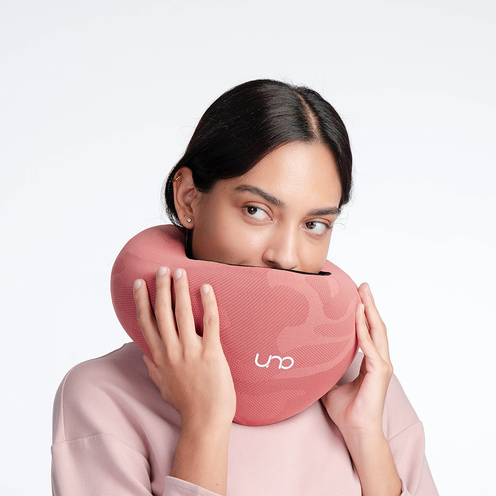 【UNO VOYAGE】UNO® KNIT 織麻旅行頸枕 伊斯坦堡紅(旅行頸枕 午睡枕 U型枕 unovoyage)