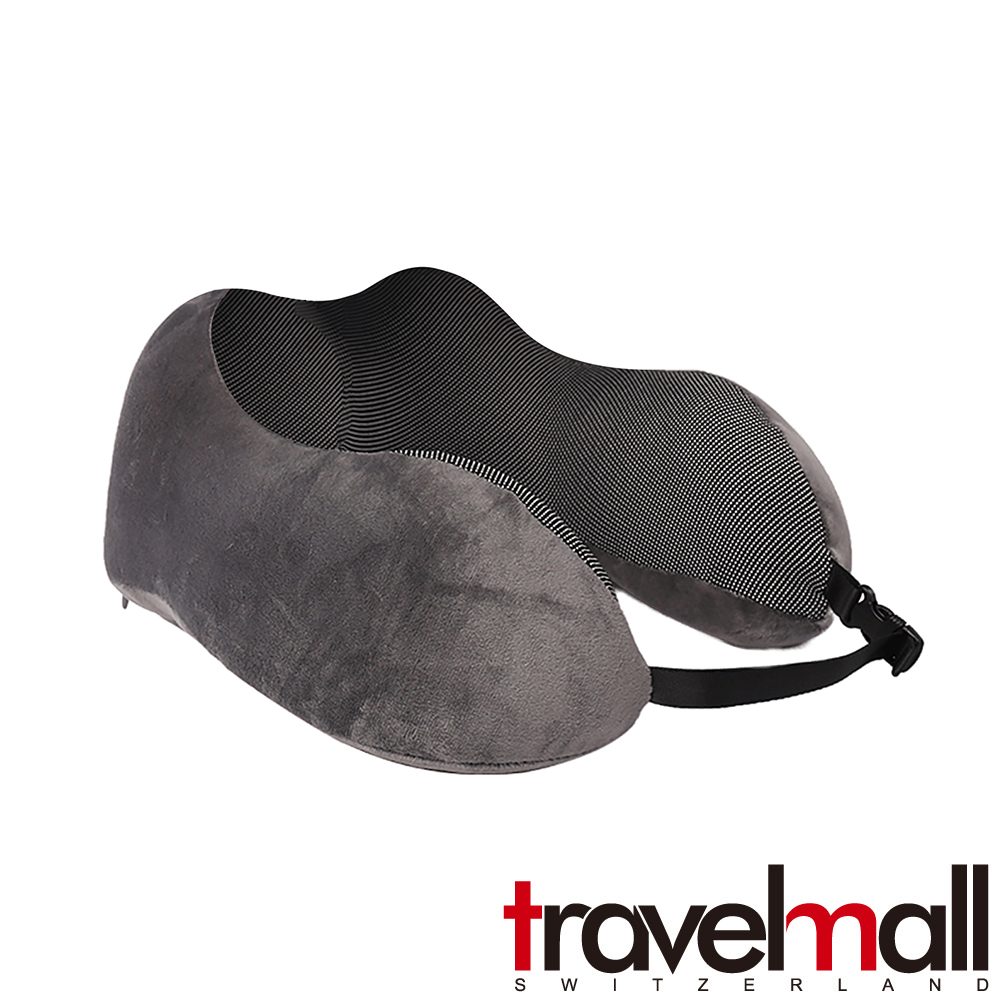 Travelmall 舒適記憶旅行枕 - 灰