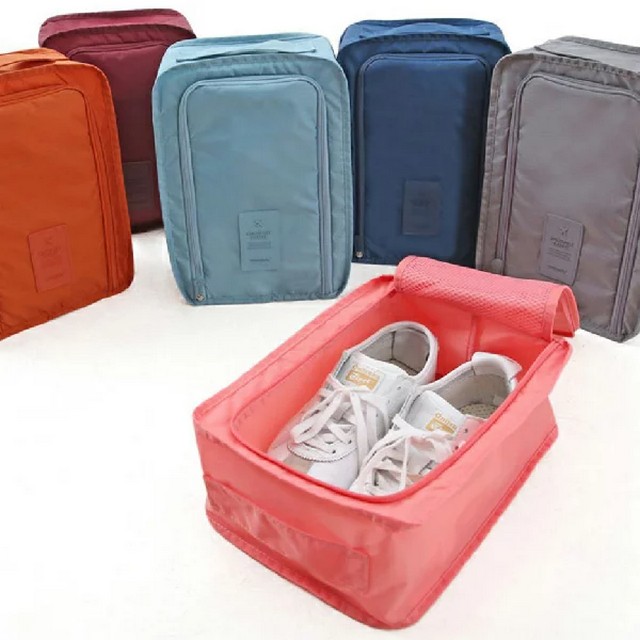 旅行收納鞋袋 手提鞋子收納袋 防塵防水 2入組 多色可選