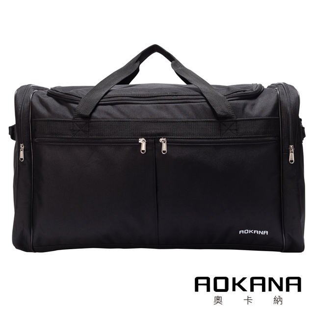 AOKANA奧卡納 YKK拉鍊 輕量防潑水休閒旅行袋 行李袋(黑)436