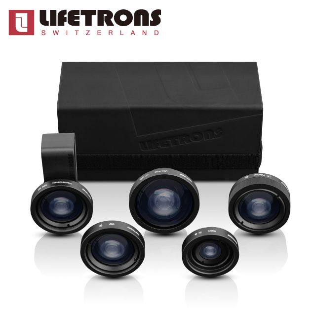 Lifetrons 5IN1多功能手機鏡頭組(尊貴版)(微距+偏光+星光+濾光+超廣角)