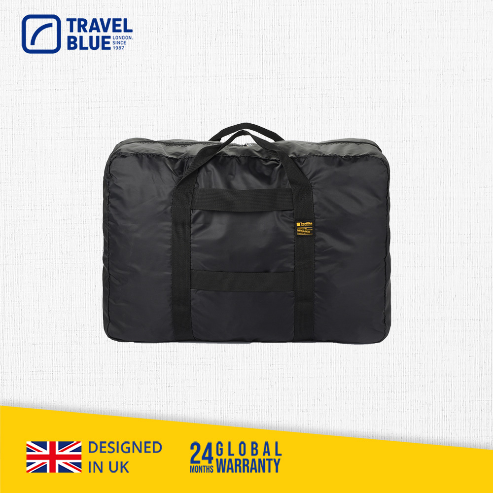 【 Travel Blue 藍旅 】 Foldable X-Large 旅行大容量摺疊手提袋 (48L) 黑色 TB067-BK