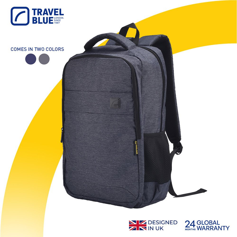 【Travel Blue 藍旅】NAVIGAT款 防水筆電後揹包-海軍藍/灰 筆電包/雙肩包/商務後揹包 TB3110