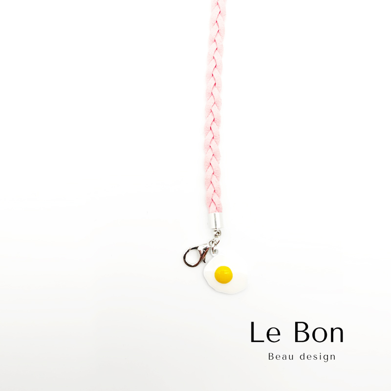 LeBon 口罩鍊 口罩繩 口罩項鍊 口罩掛繩 -粉色+荷包蛋