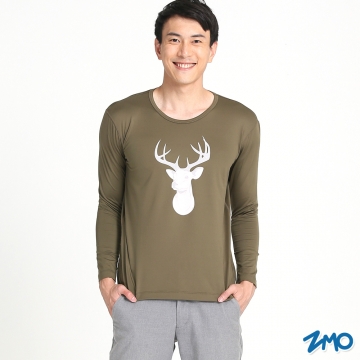 【ZMO】男款保暖圓領長袖衫US429(鹿) / 共三色 / MIT台灣製造