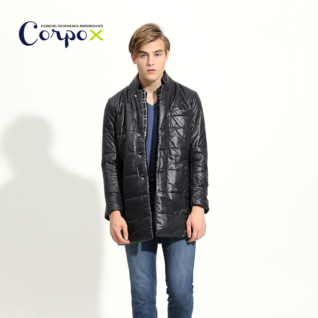 【Corpo X】男款科技羽絨雙門襟外套(3M Thinsulate)-黑