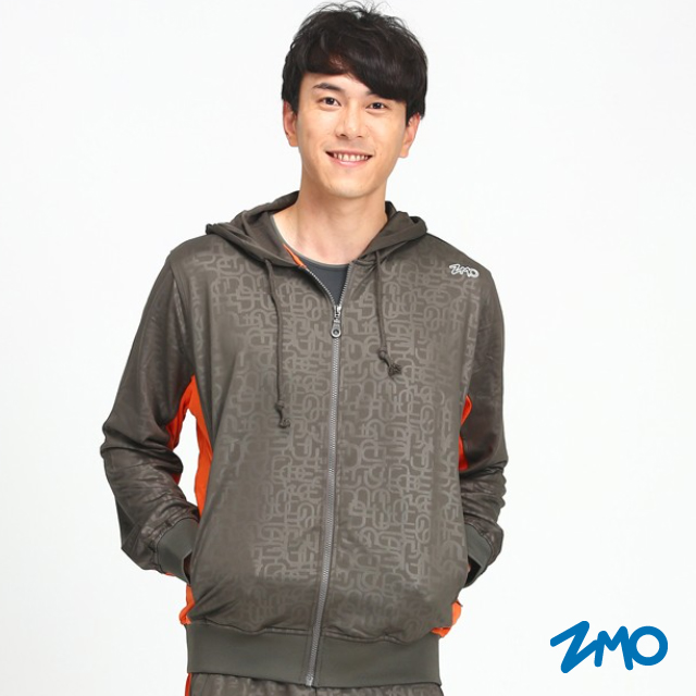 【ZMO】男帽領運動輕暖外套AT193 / 深褐色 / MIT台灣製造