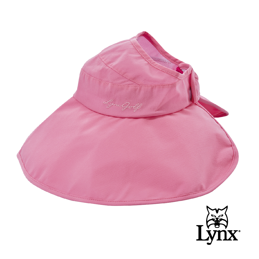 【Lynx Golf】女款素雅大方遮陽魔鬼氈可調式大盤帽(二色)