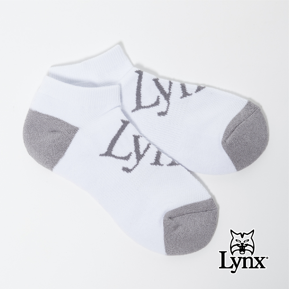 【Lynx Golf】Lynx字樣厚底舒適短襪(四色)