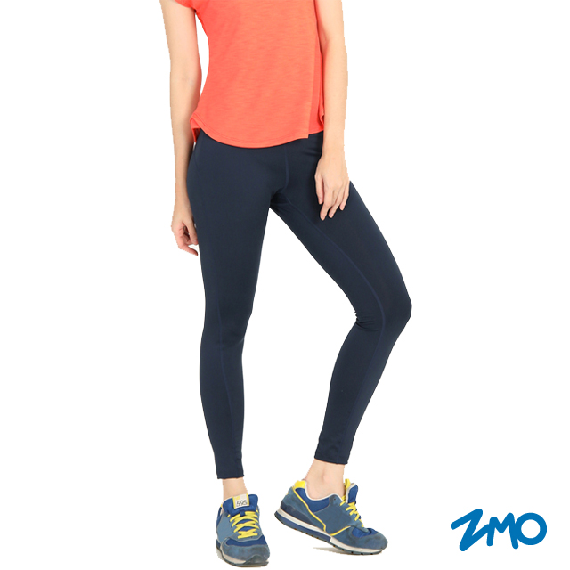 【ZMO】女跑步高彈緊身長褲PS560 / 深藍 / MIT台灣製造