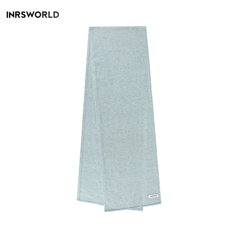 羊毛圍巾 薄款針織羊毛圍巾-藍綠【ISW】