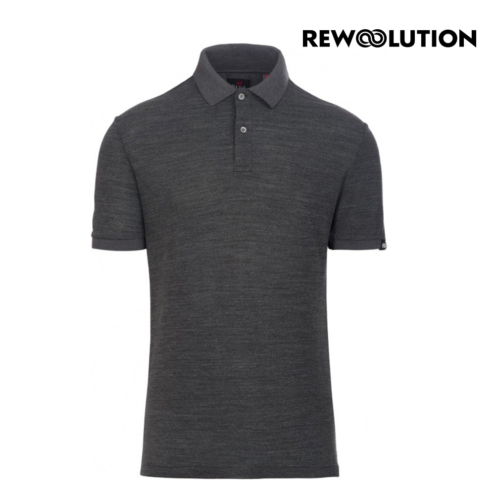 【Rewoolution】男 ORO 210g短袖Polo衫(碳灰) 羊毛衣 短袖 上衣 |REIA1MC11294