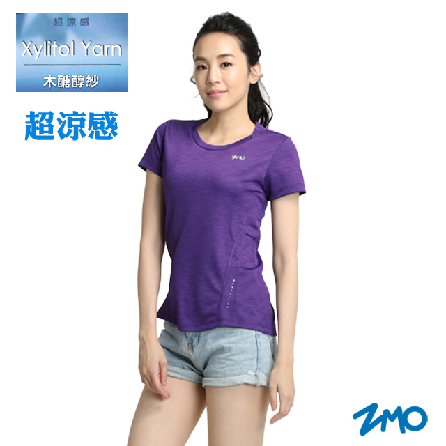 ZMO女木醣醇涼感運動短袖衫TX600-深紫