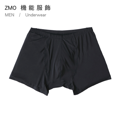 ZMO男四角合身透氣內褲US301-黑色