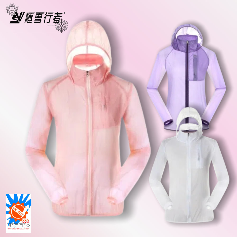 【極雪行者】SW-P102抗UV防曬防水抗撕裂超輕運動風衣外套(女款)
