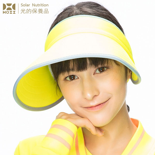 【后益 HOII】輕巧摺疊美膚帽 ★黃光 UPF50+抗UV防曬涼感先進光學機能布