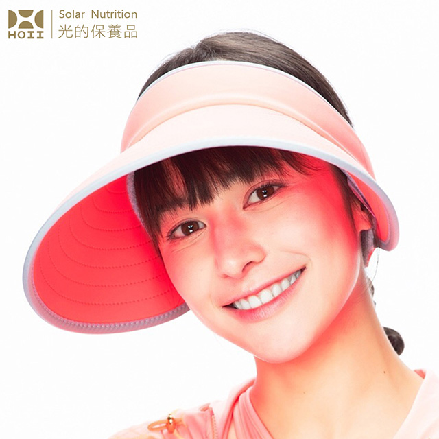 【后益 HOII】輕巧摺疊美膚帽 ★紅光 UPF50+抗UV防曬涼感先進光學機能布