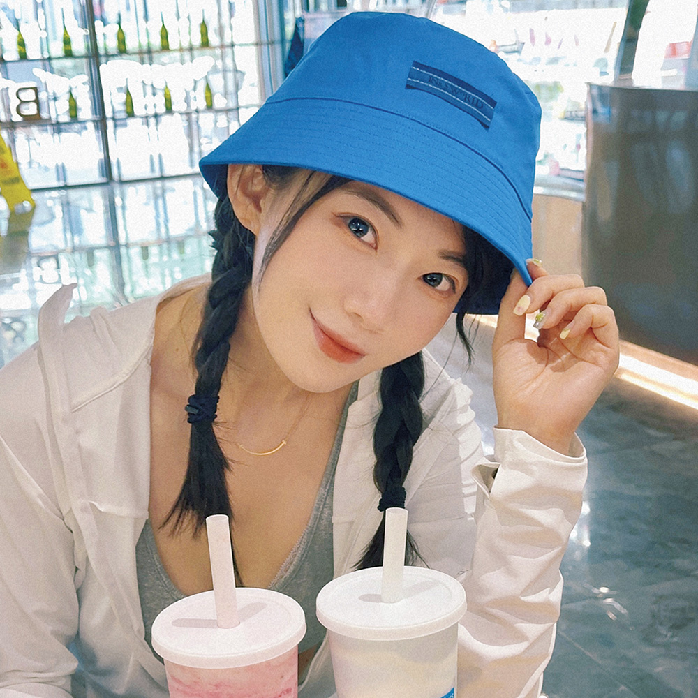 【ISW】多色梭織帽盆帽-藍色 (三色可選) 設計師品牌