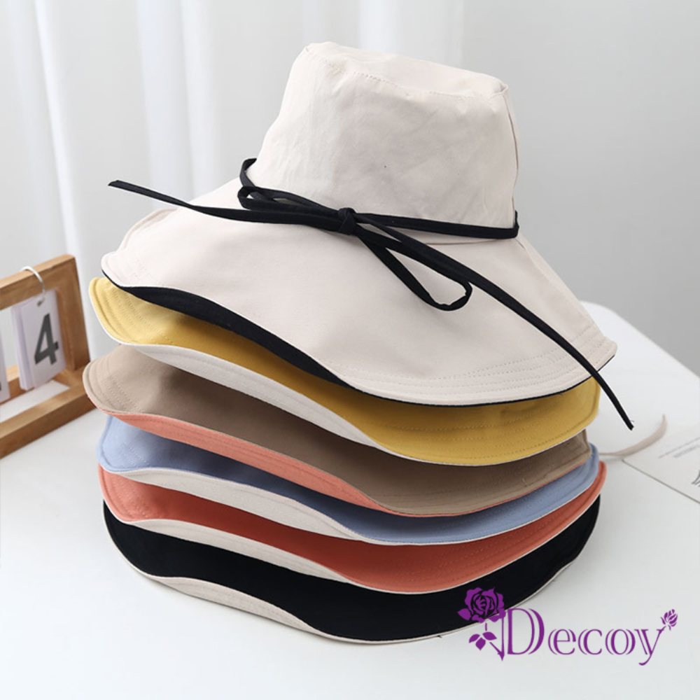 【Decoy】日系蝴蝶結＊氣質簡約防曬遮陽漁夫帽/顏色可選