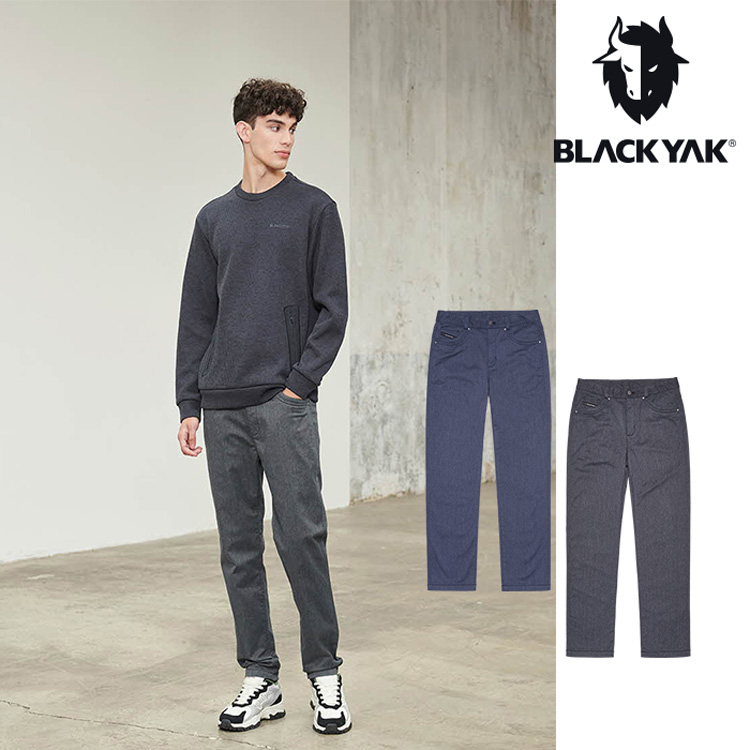 【BLACKYAK】男 COPUS牛仔長褲 [碳灰/藍色 個性 單寧 彈性 牛仔褲 長褲|BYJB2MP211秋冬