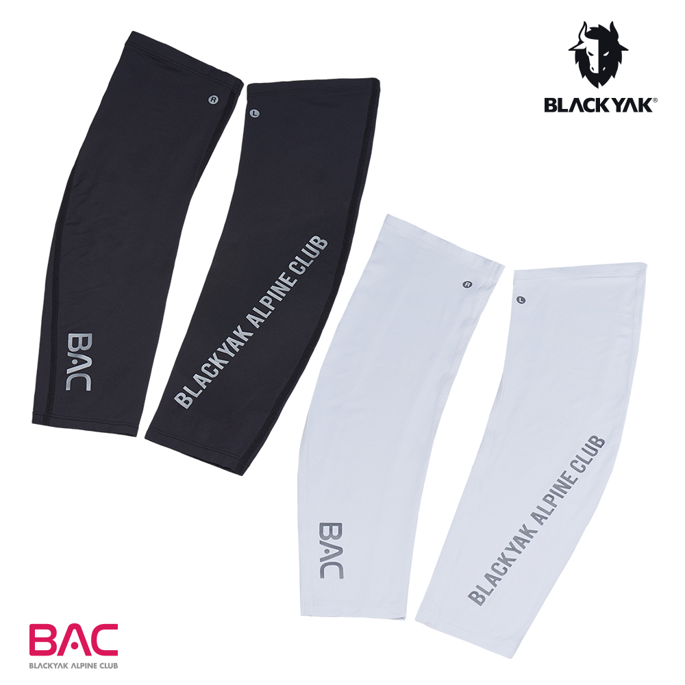 【BLACKYAK】ALPINE TACTEL防曬袖套(黑色/白色)透氣 涼感 防曬 袖套 中性| BYBB1NAM01