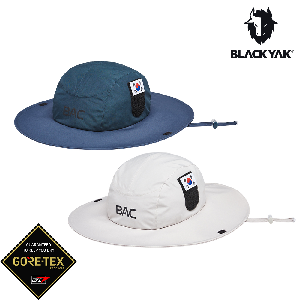 【BLACKYAK】ALPINE GTX 防水圓盤帽 (象牙白/藍綠色)-四季 GoreTex |BYBB2NAH02