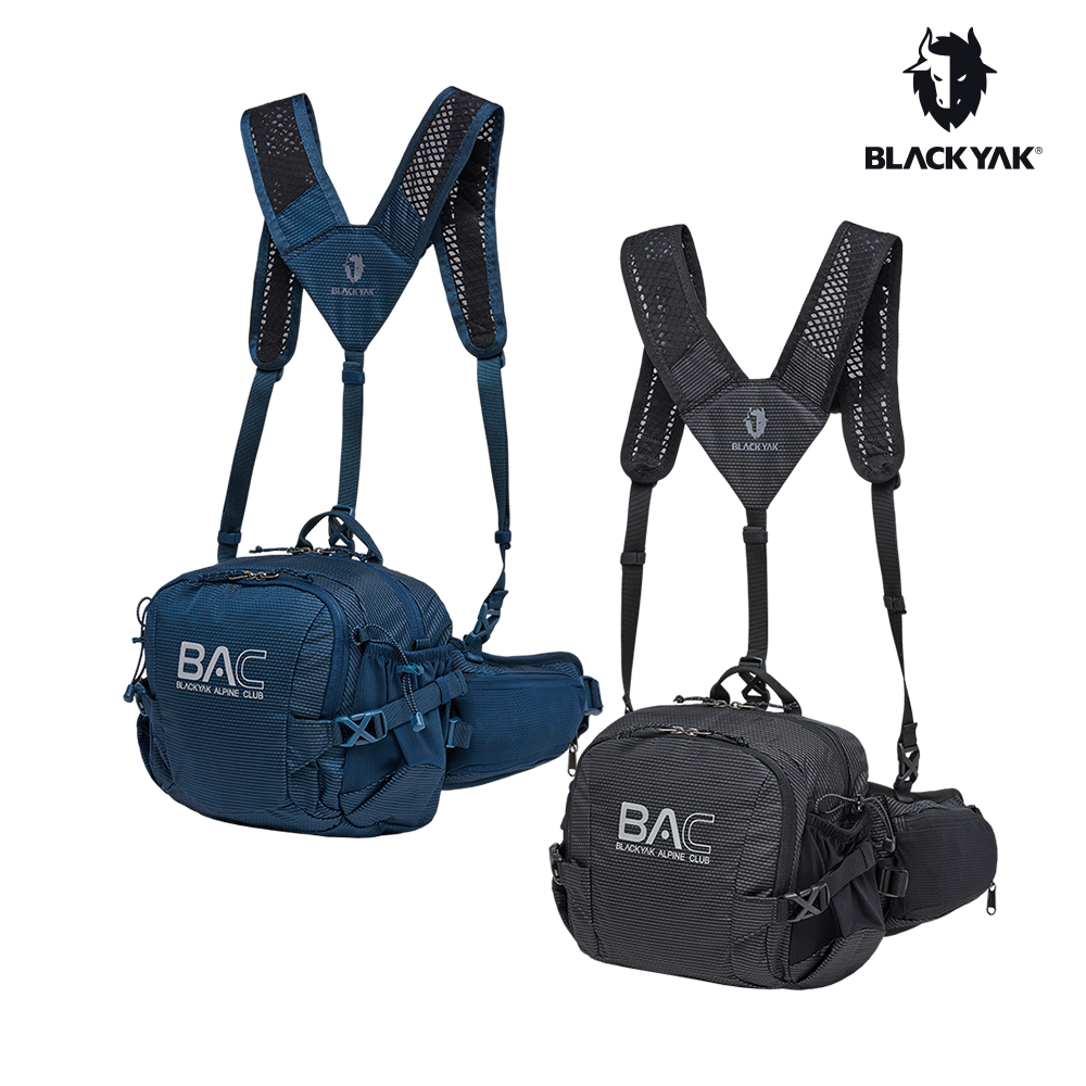 【BLACKYAK】MOUND多功能腰包 (黑色/藍綠色)-四季 後背包 腰包 登山包 休閒包| BYCB1NBB04