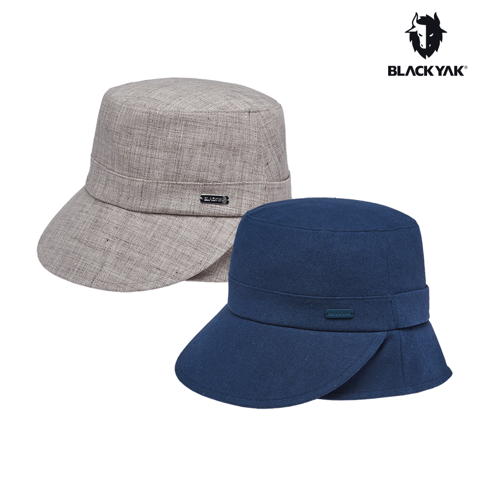 【BLACKYAK】女 麻質漁夫帽 (淺卡其/藍綠色)-春夏 遮陽帽 漁夫帽 登山 透氣 | BYCB1WAF05