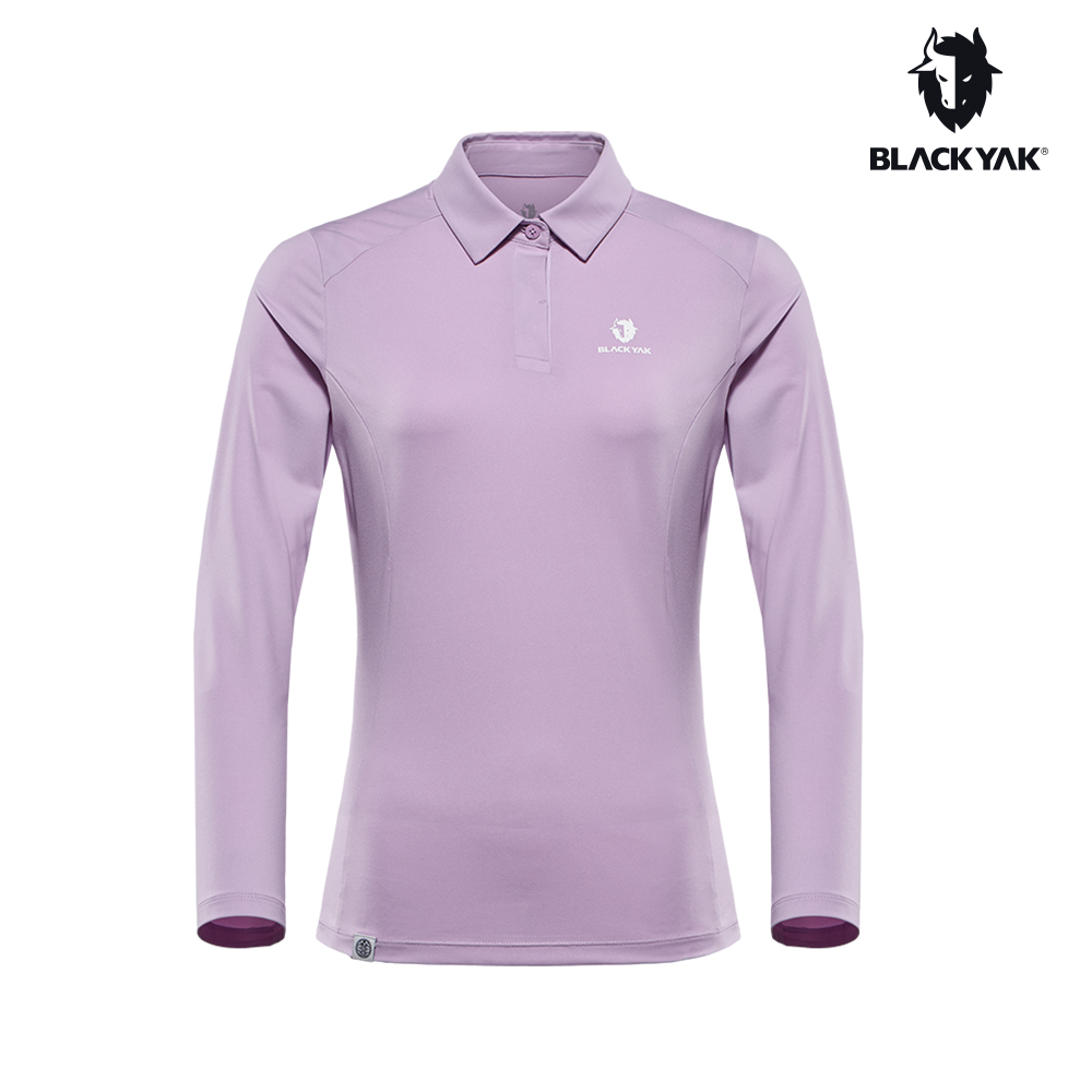 【BLACKYAK】女 PLIT ECO 長袖POLO衫 (丁香紫)-春夏 登山 POLO衫｜ BYCB1WC301