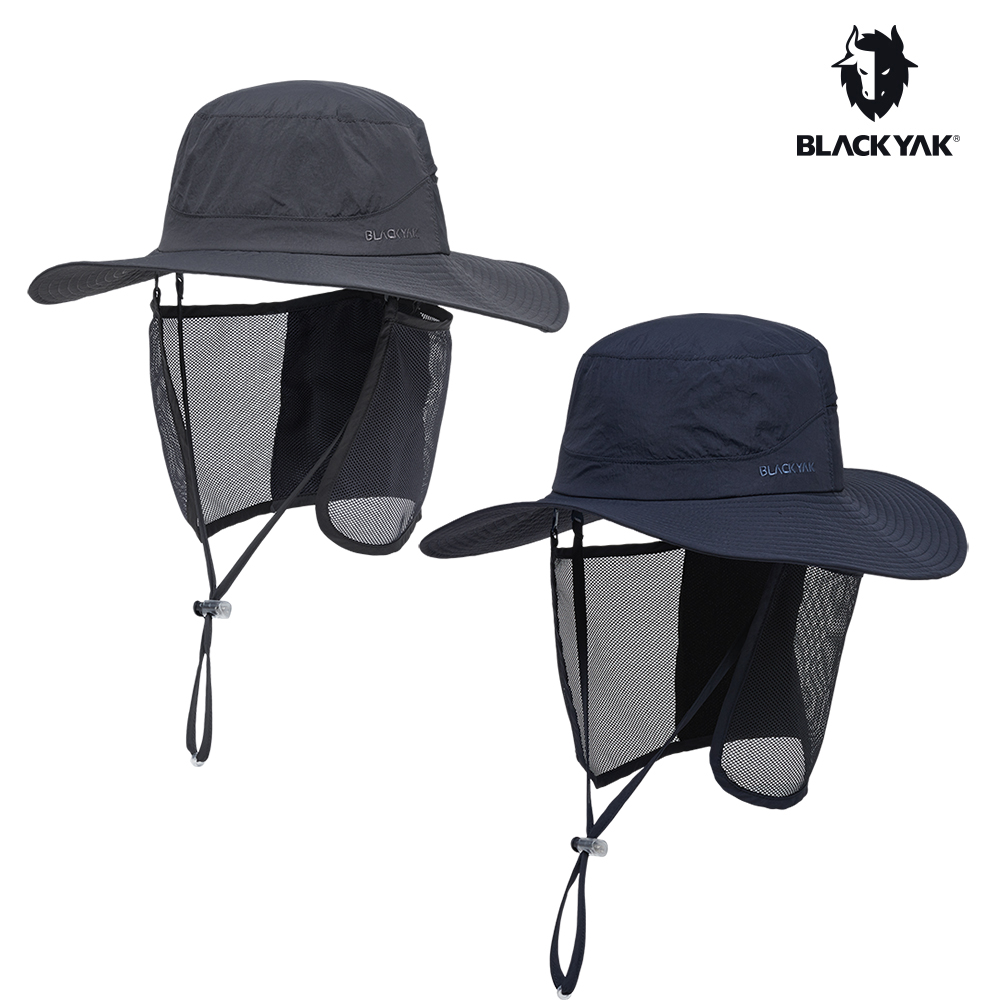 【BLACKYAK】SAHARA防曬圓盤帽(海軍藍/碳灰)-遮陽透氣網布/防曬登山帽|BYCB1NAF06