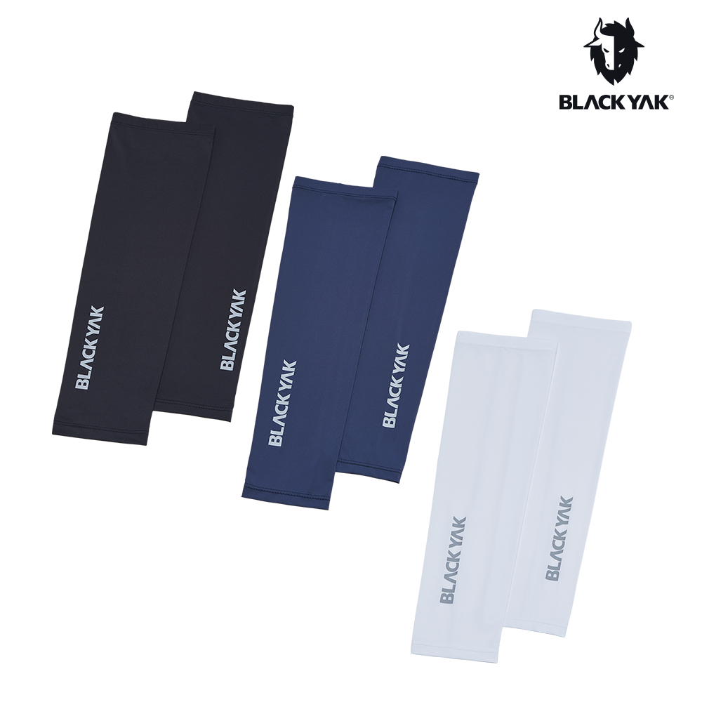 【BLACKYAK】AQUAX BASIC涼感袖套(海軍藍/白色/黑色)-防曬抗UV/透氣舒適|BYCB1NAM03