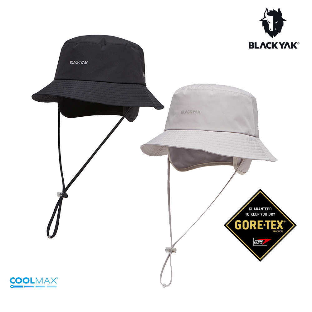 【BLACKYAK】GORETEX防水漁夫帽(象牙白/黑色)-GTX 防水/吸濕快乾|BYCB2NAH02