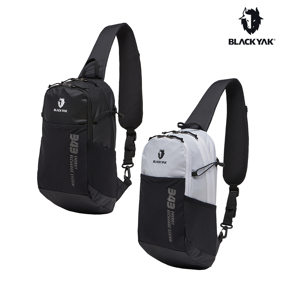 【BLACKYAK】343 SLING單肩背包(白色/黑色)-輕量尼龍/休閒包/運動包|BYCB2NBD01
